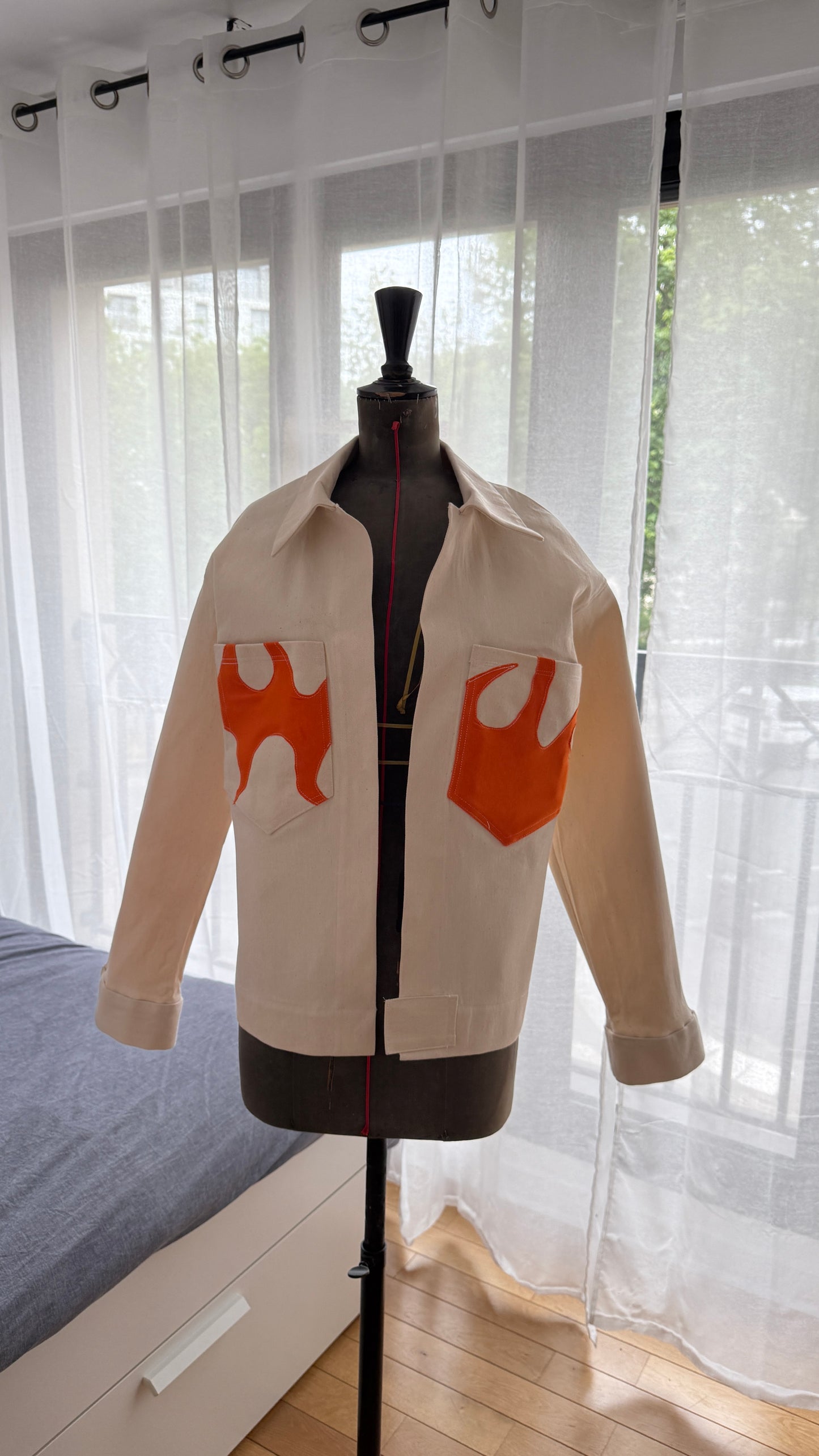 Veste flamme en toile de coton