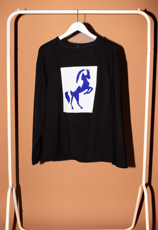Long sleeve Blue horse