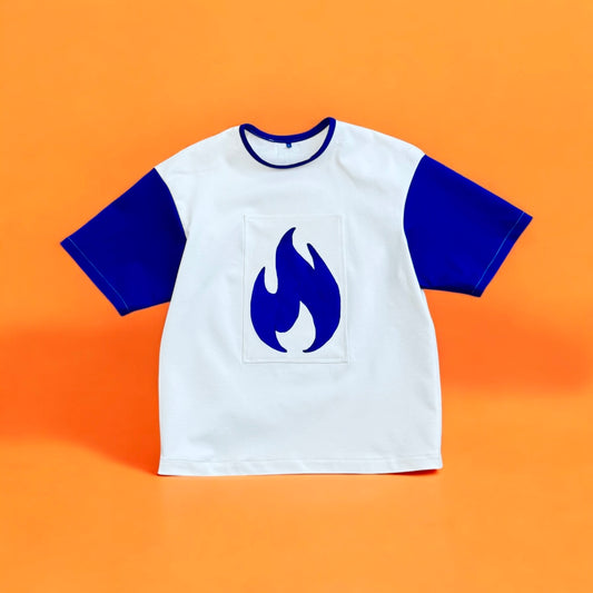 White blue flame